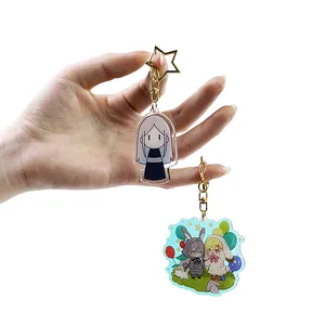 Cute Charm no mold fee Bubble Tea llaveros custom anime cute acrylic Keychains