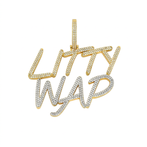 Pendentif Hip Hop en Moissanite VVS, coupe brillante, classique, unisexe, disponible au meilleur prix - Product Image 1