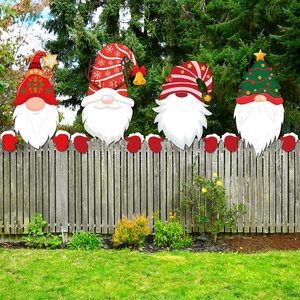 Meilleures ventes : Décorations de jardin gnome espion de Noël, panneaux d'extérieur et enseignes de nains pour les célébrations de vacances - Product Image 4