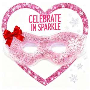 <span class=keywords><strong>Masque</strong></span> oculaire HANERSHI multi-usages, relaxant, rafraîchissant, luxueux, super doux, avec sangle élastique, gel glacé pailleté, anti-rides, anti-cernes - Product Image 3