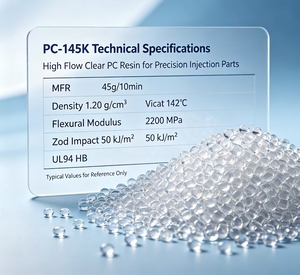 Gránulos de Policarbonato Transparente PC-145K, Pellets de PC de Alto Flujo para Piezas de Iluminación de Teclados de Pared Delgada - Product Image 2
