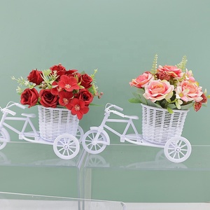 Tricycle en plastique transfrontalier ornements accessoires pour la maison salon supermarché décoration Simulation fleur plante en pot - Product Image 1