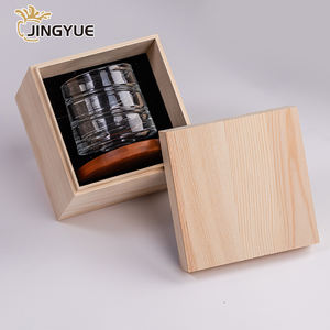 10 oz 재사용 가능한 투명 회전 크리스탈 위스키 바위 바 세트 구식 회전 텀블러 코스터 선물 상자 위스키 - Product Image 2