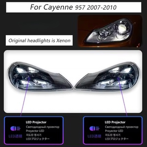 Fari frontali Auto per <span class=keywords><strong>Porsche</strong></span> <span class=keywords><strong>Cayenne</strong></span> 957 faro 2007-2010 LED matrice Laser lampada anteriore DRL accessori Auto Plug Play - Product Image 5