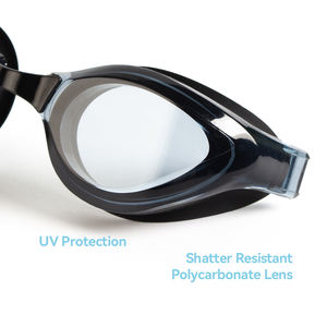 वयस्कों के लिए 100% आराम सिलिकॉन तैरने वाले गोगल्स व्यापक दृष्टि एंटी-फॉग स्विमिंग ईकअप और हेडस्ट्रेप - Product Image 2