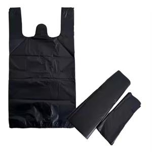 T-shirt jetable gilet sac à provisions sac en plastique transparent emballage T-shirt sac avec logo personnalisé - Product Image 2