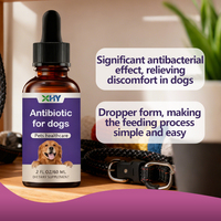 Gouttes antibiotiques pour animaux de compagnie, huile de poisson pure naturelle pour chiens et chats, soutien immunitaire, santé digestive, compléments alimentaires liquides
