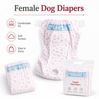 Couches jetables OEM pour chien femelle, film PE, super absorbantes, douces, respirantes, avec noyau en pâte SAP, languettes ajustables et ouverture flexible pour la queue