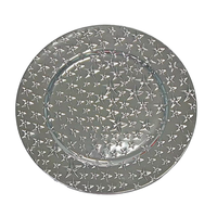 Assiettes de Présentation Modernes en Plastique PP de Luxe Durables Écologiques Jetables à Motifs Personnalisés pour Noël et Mariages