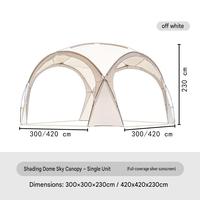 Auvent pliable imperméable monocouche, tente dôme pare-soleil, équipement de camping extérieur multi-usages pour le glamping