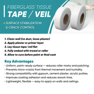 Ruban FibaFuse en fibre de verre à bonne adhérence pour la réparation et la décoration des joints de cloisons sèches - Product Image 2