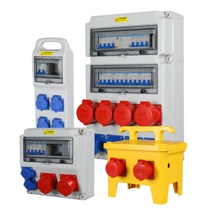 Boîte de distribution étanche G CDQCN, 6 prises 230V IP54, boîte de prise de courant industrielle extérieure, portable, chantier de construction - Product Image 1