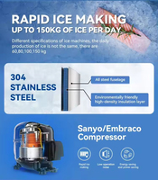 Générateur de glace en flocons de 300 kg de qualité commerciale, à économie d'énergie, avec contrôle intelligent de la température