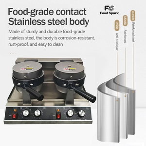 Máquina para Hamburguesas UFO para Pequeños Negocios, con Revestimiento Antiadherente, Placas Dobles, Prensa para Panini y Gelato, Comercial - Product Image 5