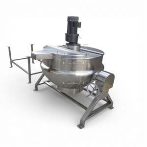 Marmite de cuisson industrielle à double enveloppe avec agitateur planétaire pour la production de sirop de sucre, de confiture et de sauces - Product Image 4