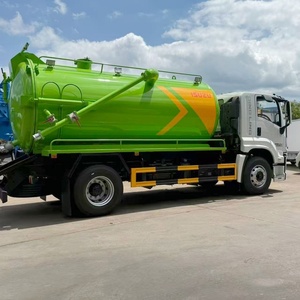 Camion d'aspiration des eaux usées diesel ISUZU GIGA 4x2 LHD RHD 6 roues avec pompe à vide 12m³ et citerne septique - Prix - Product Image 1
