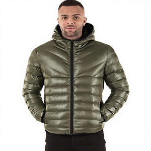 Hot Sales for Men Casual Stand Puffer Jacket Zipper Custom Winter Hood Loose Fit Woven <b>Bubble</b> <b>Coat</b> for Outdoor Utility Use - Product Image 4