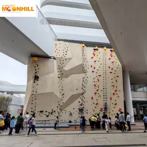 Parede de escalada para crianças, parque de trampolim interno, parque infantil de frp, parede divertida de escalada, 2024