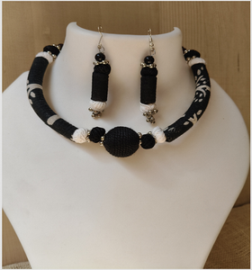 Collar de Cuentas Hecho a Mano con Tela de Algodón Orgánico Vintage para Mujer, Diseño Clásico con Forma de Corazón - Product Image 4