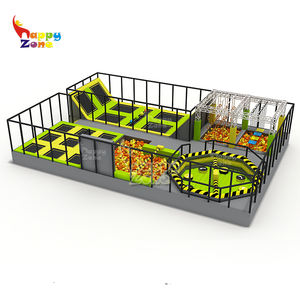 100-200sqm interesante Parque de trampolín de diseño con borrar pequeño ninja curso y paredes de escalada - Product Image 4