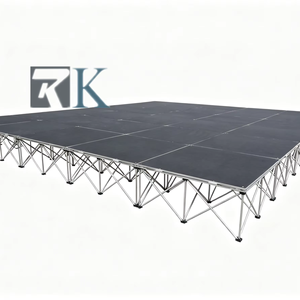 Scène mobile en aluminium, scène de spectacle portable, structure de scène pliable pour l'extérieur, plateforme de scène avec support - Product Image 1
