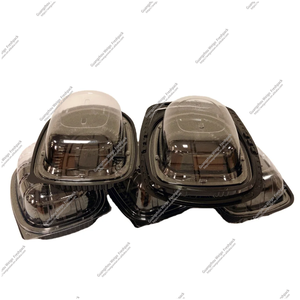 Caja de plástico PP desechable para comida, contenedor de pollo asado <span class=keywords><strong>con</strong></span> <span class=keywords><strong>tapa</strong></span> <span class=keywords><strong>transparente</strong></span>, bandeja de embalaje de comida para llevar impermeable y antivaho - Product Image 3