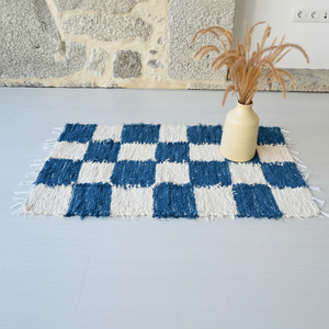 Tapis à carreaux Table à manger tapis coton tapis sol chambre à la main intérieur extérieur tapis achat en vrac - Product Image 1