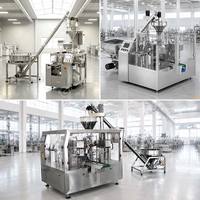 Ligne d'emballage verticale autoportante pour sachets de 500g, machine d'emballage automatique de poudre et de savon en sachets refermables