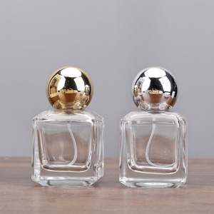 Botella de Perfume de 50 ml con Tapa de Rosca, Botella de Vidrio Portátil para Viaje, Recargable, Exquisita Botella Vacía para Muestras de Perfume - Product Image 1