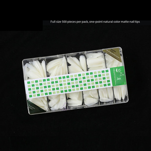 Ongles artificiels ultra-fins transparents pour salon de manucure, effet givré goutte d'eau, demi-couverture et couverture complète, extensions longues - Product Image 6
