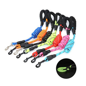 Gran oferta de accesorios para perros de alta resistencia, Correa manos libres, correa de cuerda de nailon reflectante colorida, correa para perros - Product Image 6