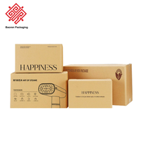 Baoren Individuell Bedruckte Gestanzte Umweltfreundliche Recycelbare Wellpappe-Schlitzboxen mit Griff für Bekleidungs-E-Commerce-Verpackungen