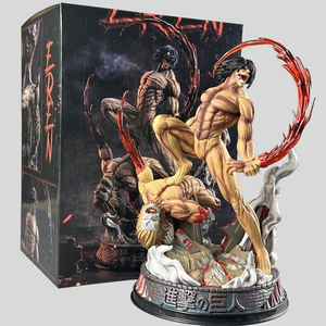 Wholesale 29cm Japanese Anime Figures Eren Jaeger PVC Figure <b>Statue</b> Cartoon Model Ornament - Product Image 2