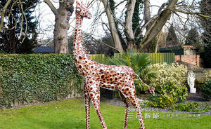 Zoo Park Grote Levensgrote Animatronic Dier Giraffe Standbeeld Voor Klanten Te Trekken - Product Image 5