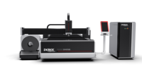 DF4015GL 6000W Machine de découpe laser fibre CNC 4 axes pour tôles et tubes, système de contrôle Cypcut, tête de découpe Yaskawa, nouvelle génération AI/LAS