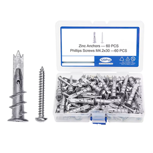 M4 2 Steel <b>Galvanized</b> Self Drilling Concrete Anchors Self Tapping Bolt <b>Screws</b> 5,000 lb Shear Strength Hollow Wall Mounting - Product Image 5