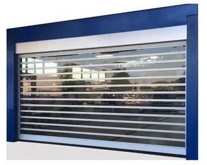 Manufacturer PVC Roller Shutter Doors Shopfront Automatic Polycarbonate Slat Aluminum Plastic Rolling Up Door Factory Price