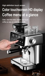 Machine à expresso semi-automatique Home Cafe, 20 bars, acier inoxydable, 1150W, écran tactile, fonctionnement facile - Product Image 6