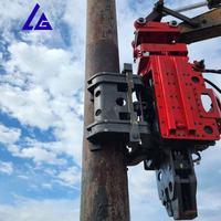 Martillo Vibratorio Hidráulico de Sujeción Lateral para Proyectos de Cimentación Urbana y Pilotes de Acero, Compatible con PC100 ZX120 EX130 EC150
