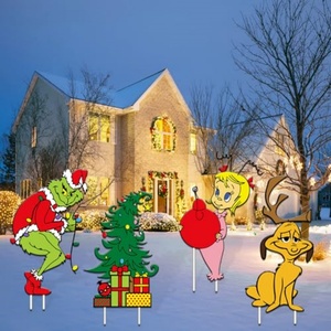 Panneau de jardin de Noël extra large de 23 pouces avec piquet en PP pour la décoration de la pelouse - Product Image 3