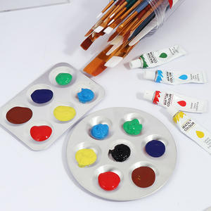 <span class=keywords><strong>Palette</strong></span> de mélange de peinture rectangulaire en aluminium à 6 puits FOSKA, conviviale et facile à entretenir, <span class=keywords><strong>pour</strong></span> peinture acrylique, huile, aquarelle et <span class=keywords><strong>gouache</strong></span> - Product Image 6