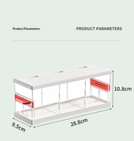 Aquarium carré moderne et élégant en plastique pour chambre à coucher, design multi-grilles, petite taille pour poissons discus
