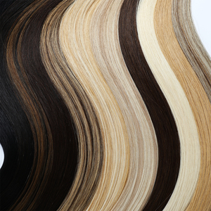 Extensions <span class=keywords><strong>per</strong></span> <span class=keywords><strong>capelli</strong></span> all'ingrosso, 100% umani vergini Remy, provenienti da donne europee, a doppia trama, nuove, morbide, sottili, annodate a mano, invisibili, con trama Genius - Product Image 6
