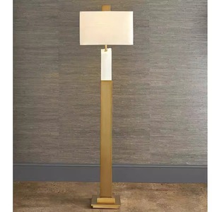Lampadaire avec base en travertin 56x170 cm, source de lumière LED pour la décoration du salon et de la chambre - Product Image 4
