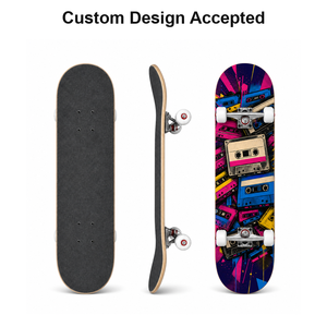 Patineta Completa Personalizada OEM de 7 Capas de Madera de Arce, 80 cm, Plataforma Doble, Diseño <span class=keywords><strong>Retro</strong></span> de los 90, Gráficos <span class=keywords><strong>CRT</strong></span> Floppy, para Adultos - Product Image 6