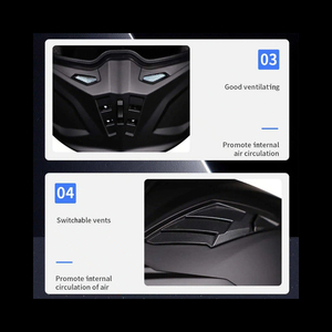 Casco de Motocicleta Integral Street Fighter Aprobado por la ECE con Sistema de Frenos Antibloqueo Modular para Motocross de Liberación Rápida Cerrado de ABS - Product Image 5