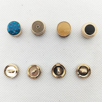 Botones a presión de metal para ropa con diseño de logotipo personalizado reciclado respetuoso con el medio ambiente dorado elegante