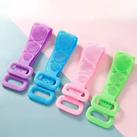 Brosse de douche en silicone pour massage du cuir chevelu, brosse à shampoing, brosse double face pour le corps, outil de nettoyage de la peau en mousse, vente en gros