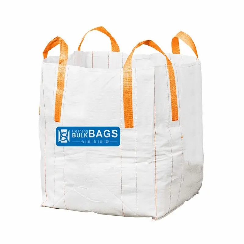 Jumbo saco 1000 kg 2 ton fibc bag, jumbo o o recipiente macio 1.5 toneladas bolsas grandes com parte superior e fundo