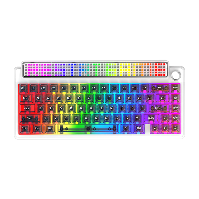 Ajazz Pixel68 Mechanical Keyboard with TFT LED Screen&Knob Wireless 10000mAh 8000hz Gaming Keyboard for Esport Game